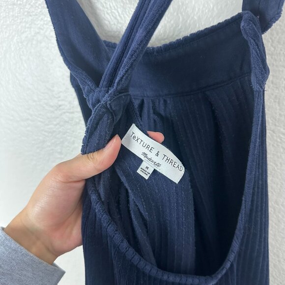 Madewell Texture & Thread Velour Corduroy Overalls M Boho Minimalist Soft - Picture 8 of 10